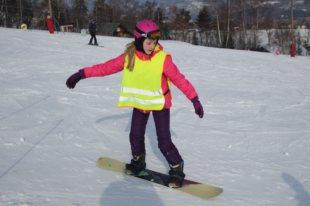 Pierwsze kroki ze snowboardem - Wisła