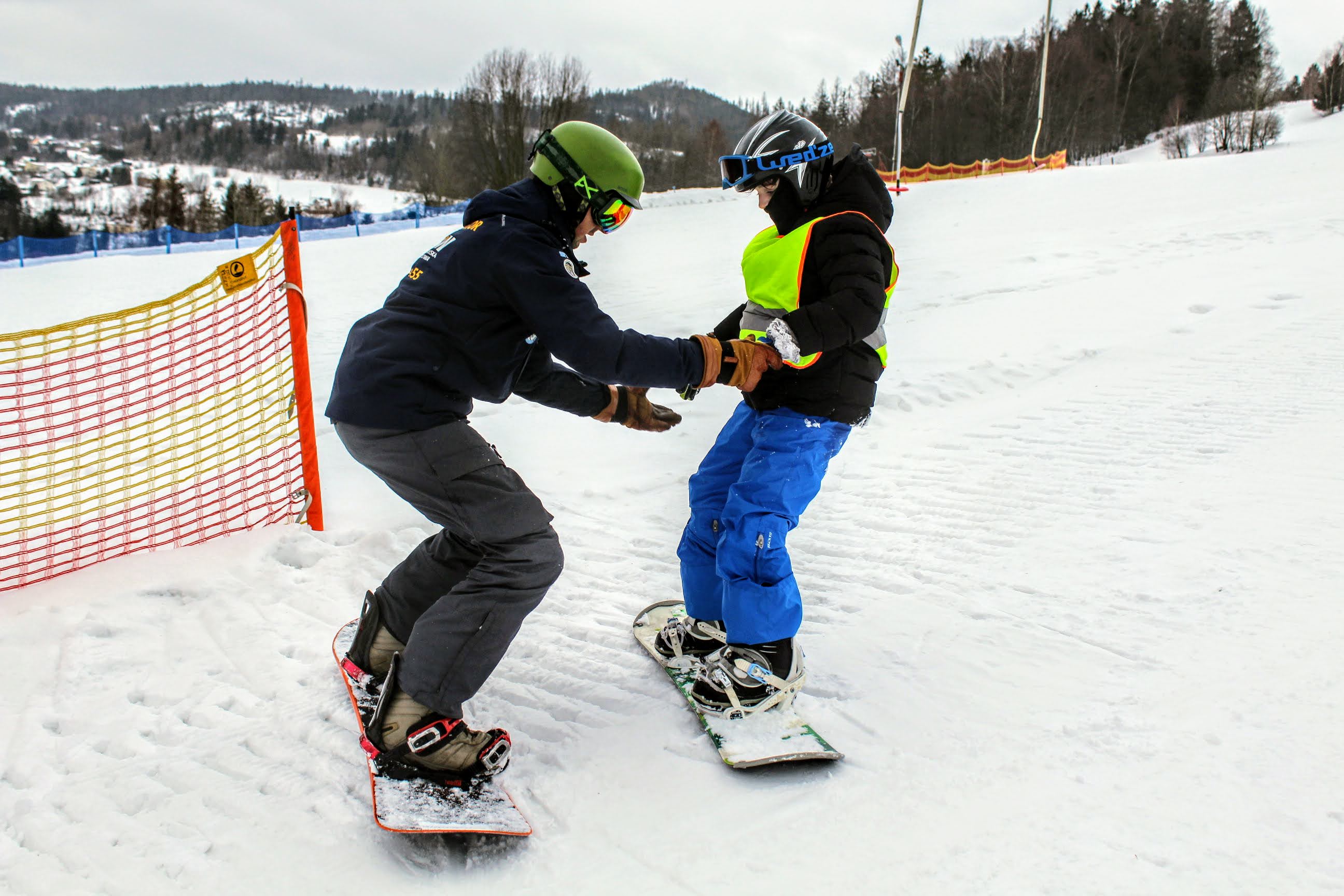 Pierwsze kroki ze snowboardem - Wisła